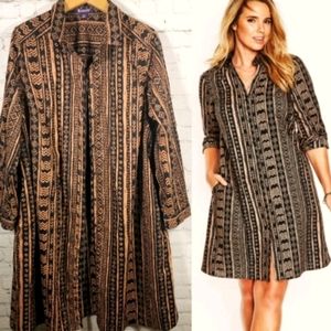 Roaman's Aztec Shirtdress 14W